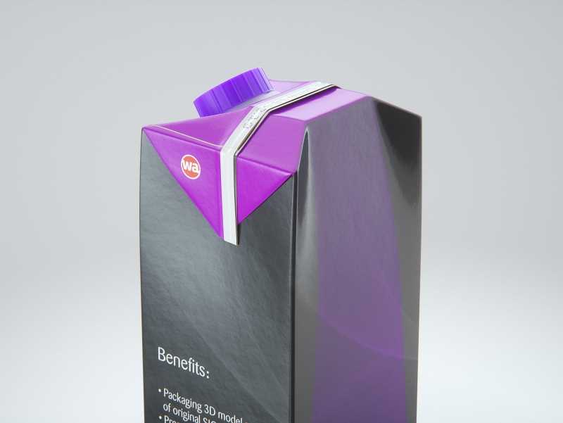 SIG combiFit Midi 1000ml with combiSwift closure packaging 3D model