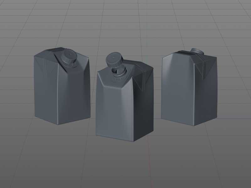 SIG combiFit Midi 500ml with combiSwift closure packaging 3D model