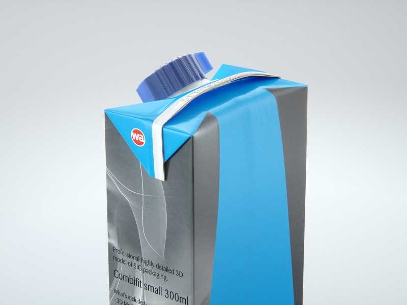 SIG combiFit Small 300ml with combiSmart closure packaging 3D model