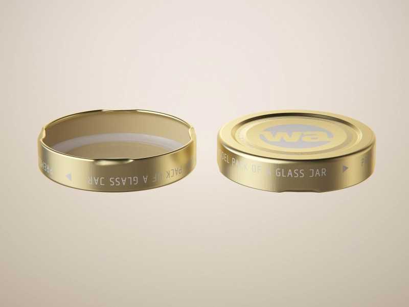 Danish Honey Glass Jar 225g packaging 3d model