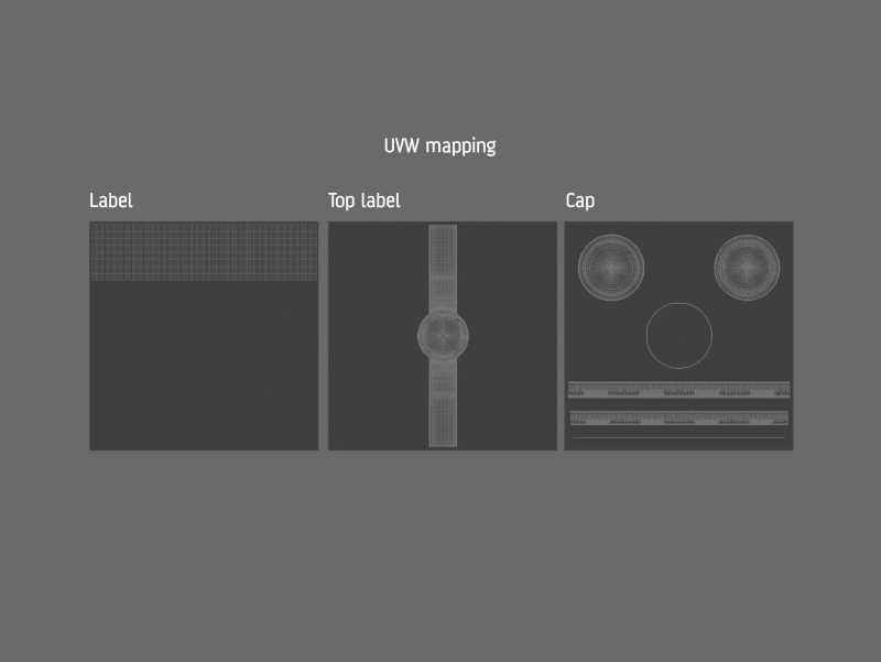 Danish Honey Glass Jar 225g packaging 3d model