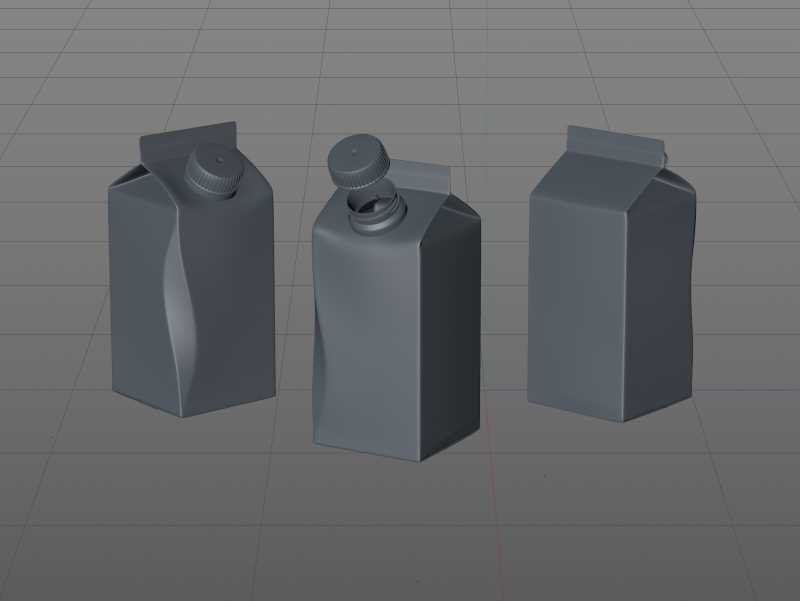 Packaging 3D model of Elopak Pure-Pak Diamond Curve 330ml