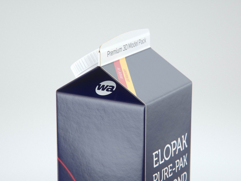 Elopak Pure-Pak Diamond Square 500ml carton packaging 3D model pack