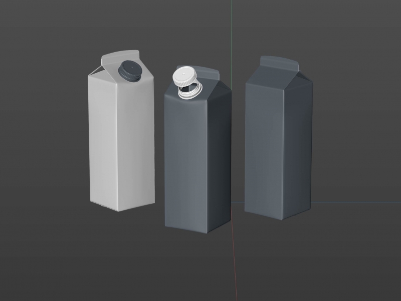 Elopak Pure-Pak Diamond Square 500ml carton packaging 3D model pack