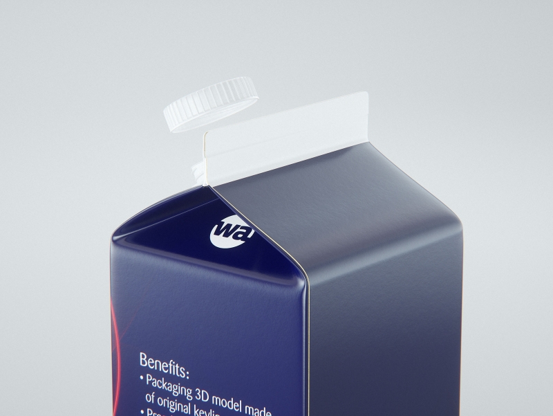 Elopak Pure-Pak Classic Curve 500ml packaging 3D model