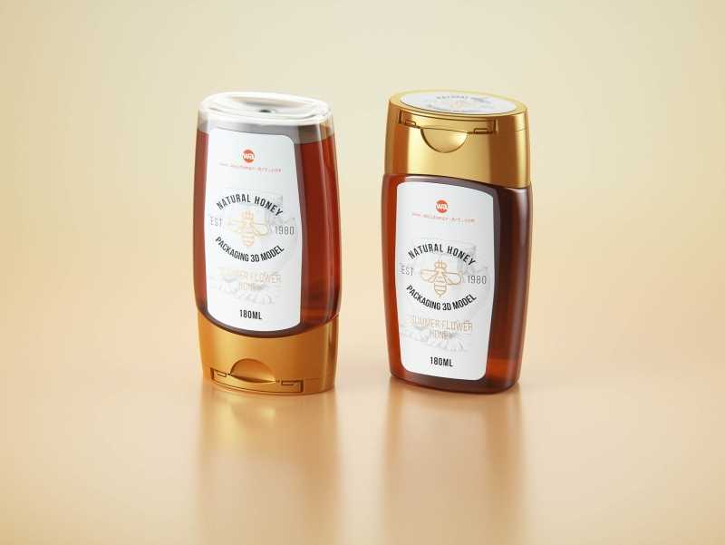 Flower Honey Plastic Pack 180ml-250g Packaging 3D model