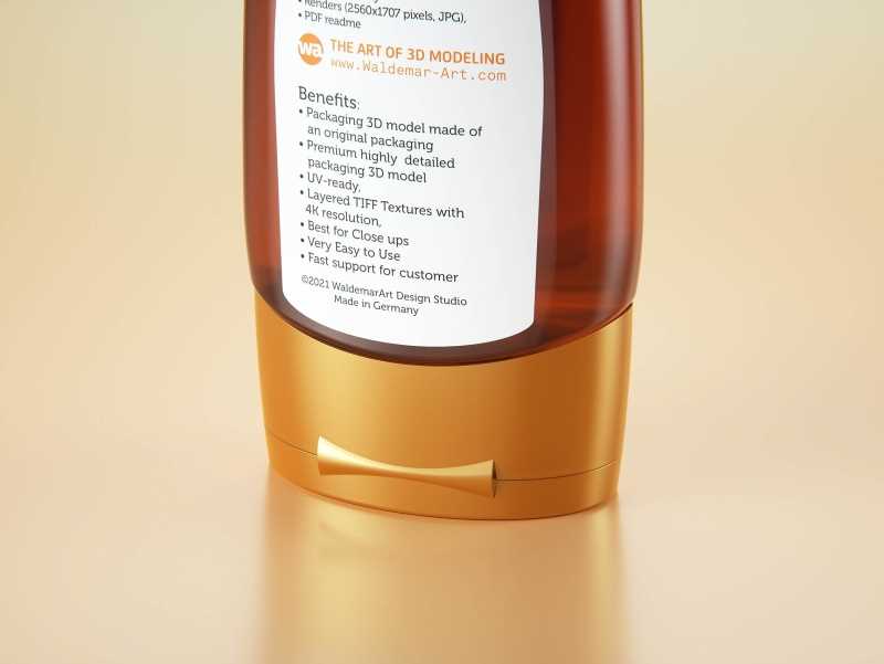 Flower Honey Plastic Pack 180ml-250g Packaging 3D model