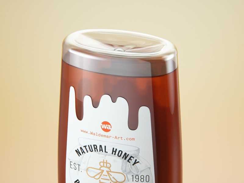 Flower Honey Plastic Pack 350g Packaging 3D model
