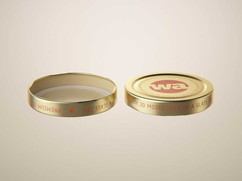 Wild Flower Honey Glass Jar 500g packaging 3d model