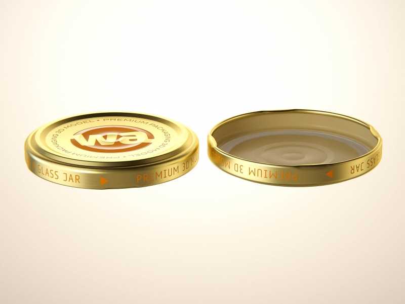 Flower Honey Edgy Glass Jar 120g packaging 3d model