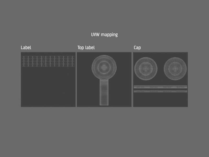 Flower Honey Edgy Glass Jar 120g packaging 3d model