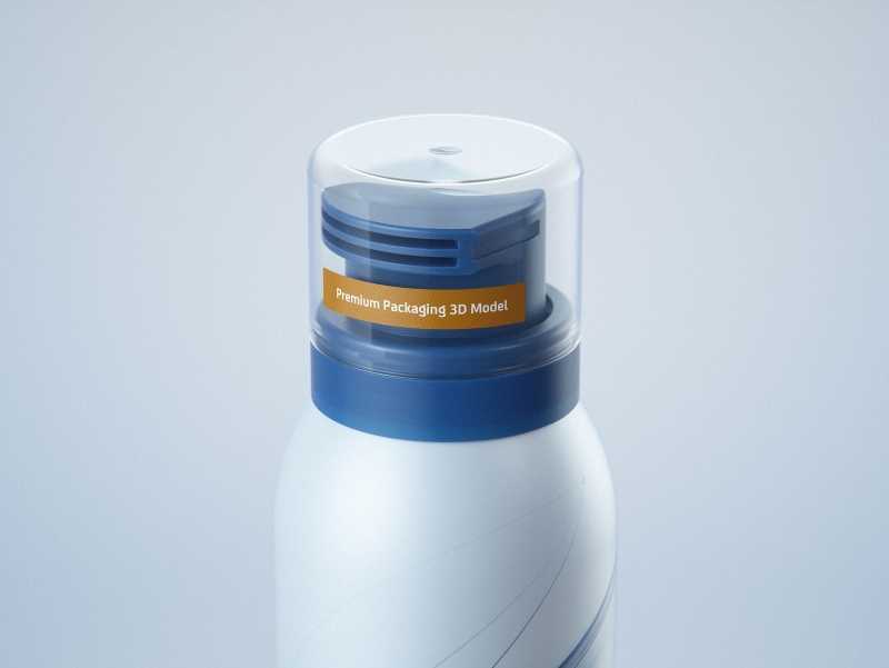 Foam Hair Conditioner 180ml metal bottle packaging 3d model