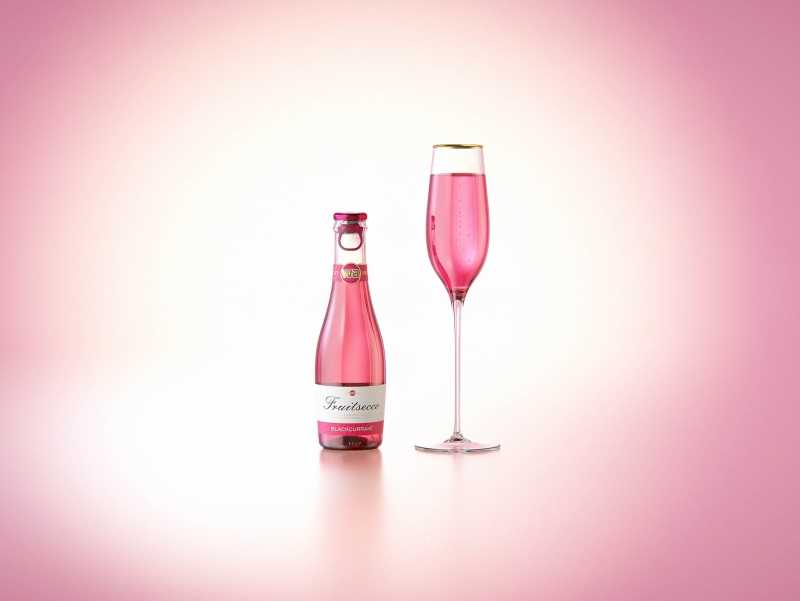 Fruit Secco glass bottle 200ml packaging 3d model with a Pull-off tab