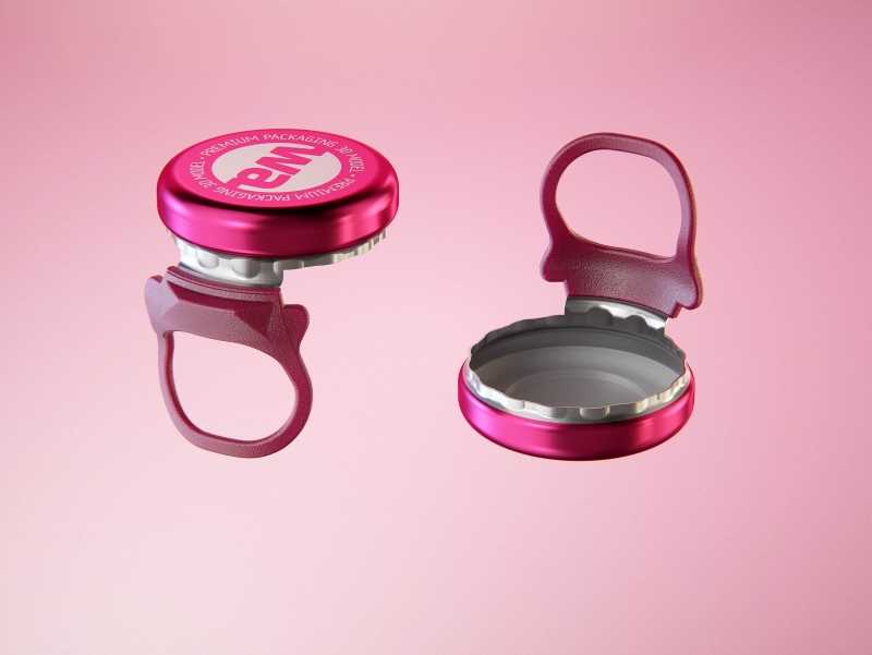 Fruit Secco glass bottle 200ml packaging 3d model with a Pull-off tab