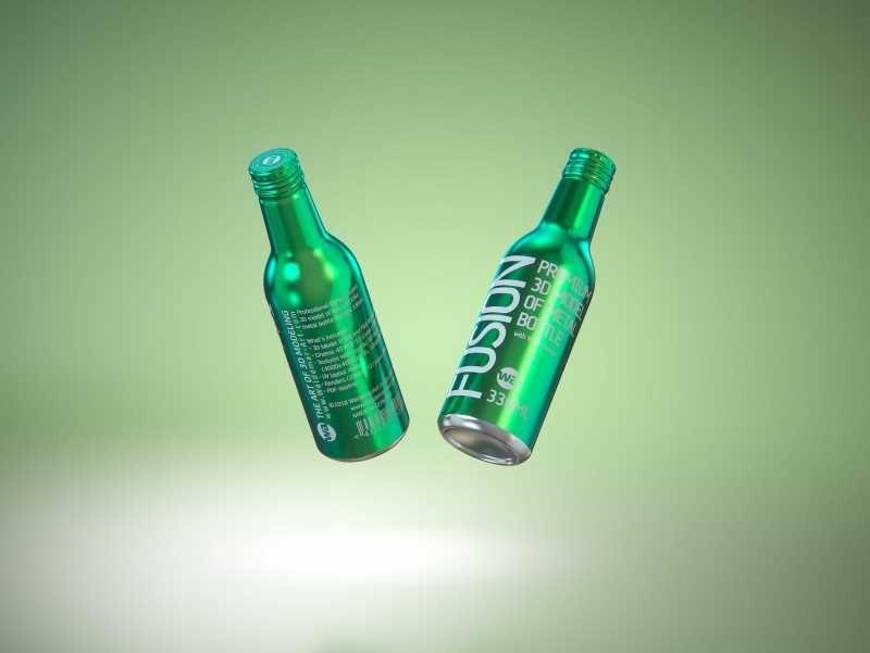 Ball/Rexam Fusion metal bottle 330ml premium 3d model with ROPP and Crown closures