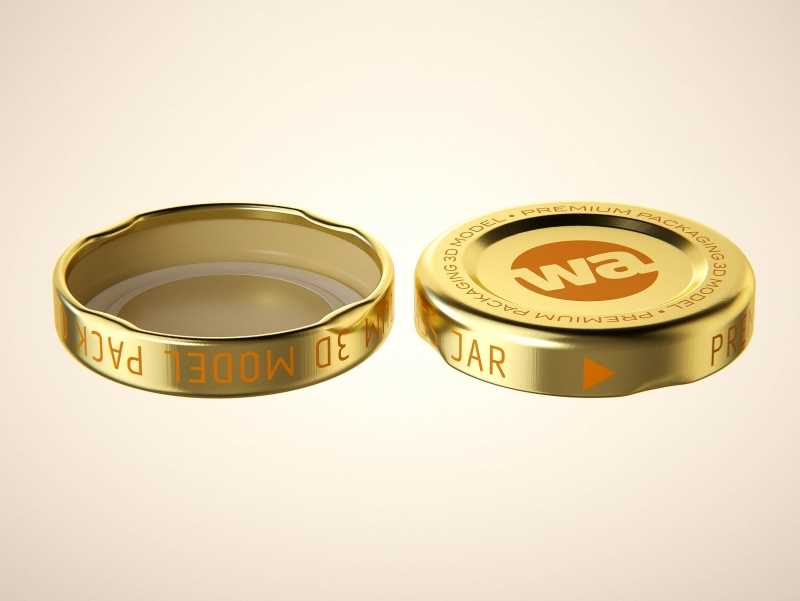 German Honey Glass Jar 50g packaging 3d model