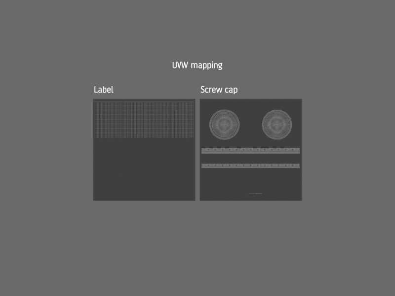 Milk Glass bottle 1000ml packaging 3D model with a screw cap and a glass of milk