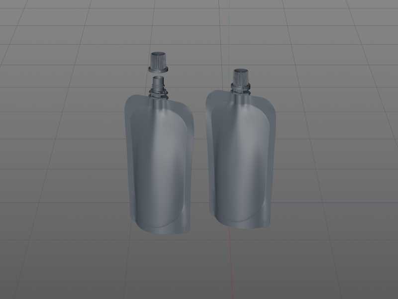 Gualapack Spouted Pouch 120g packaging 3d model with Standard Cap