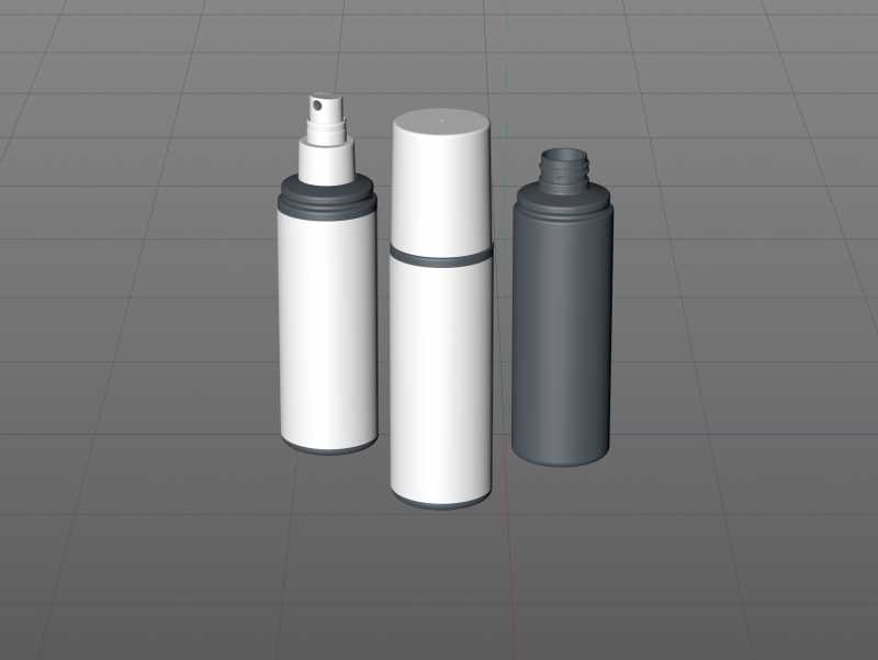 Hair repare spray plastic bottle 200ml packaging 3d model