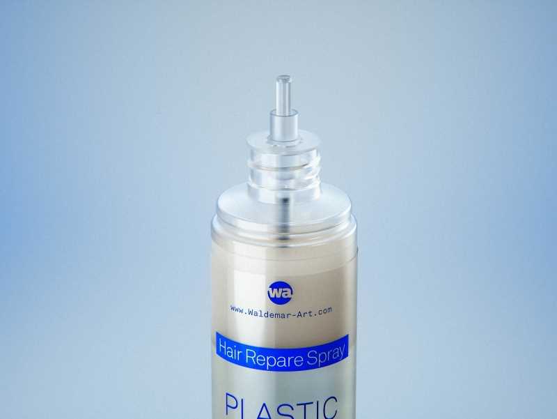 Hair repare spray plastic bottle 200ml packaging 3d model