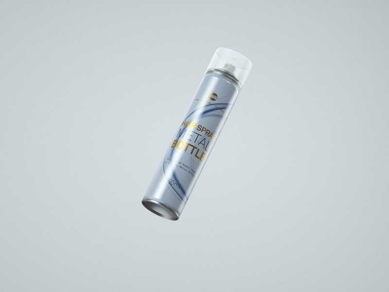 Hair Spray Metal Bottle 250ml packaging 3d model