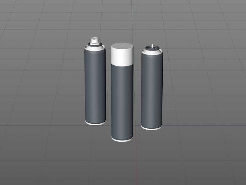 Hair Spray Metal Bottle 250ml packaging 3d model