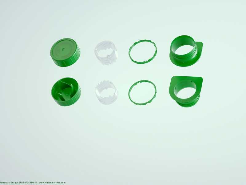 Tetra Pack Brick Square 500ml with HeliCap 27 3D model pak