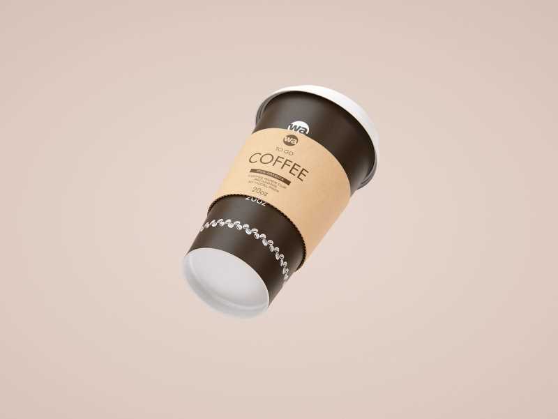 Group of Paper Coffee-To-Go Cups 3D model pack (4oz, 6oz, 12oz, 16oz, 20oz)
