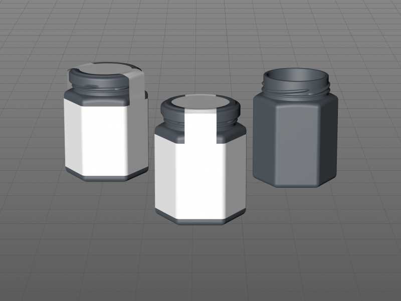 Italian Honey Glass Jar 225ml packaging 3d model