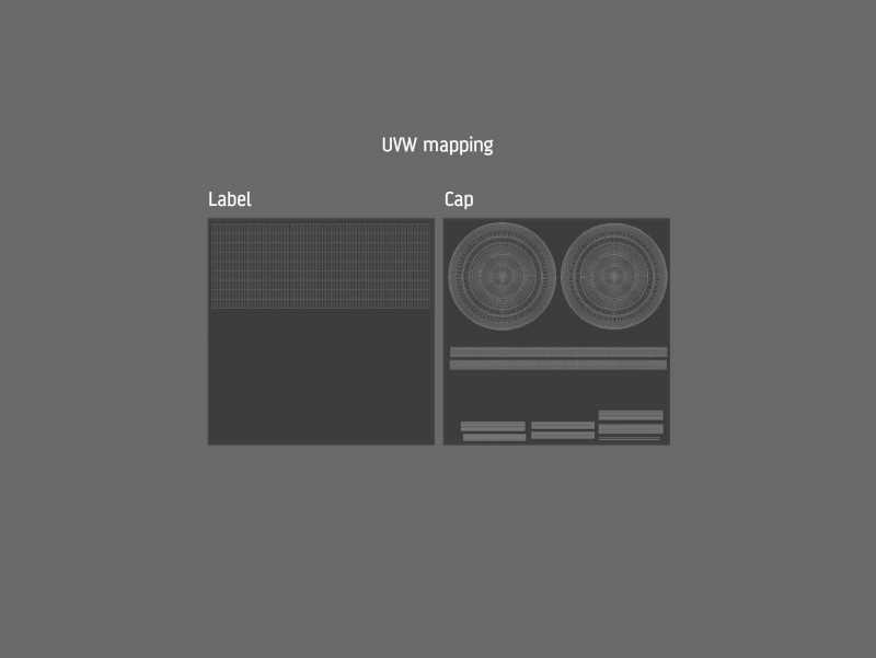 Packaging 3D model of Baby Food Juice Glass Bottle 200ml