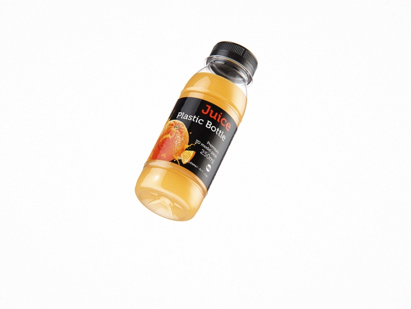 Smoothie/Juice plastic bottle 250ml 3d model pack