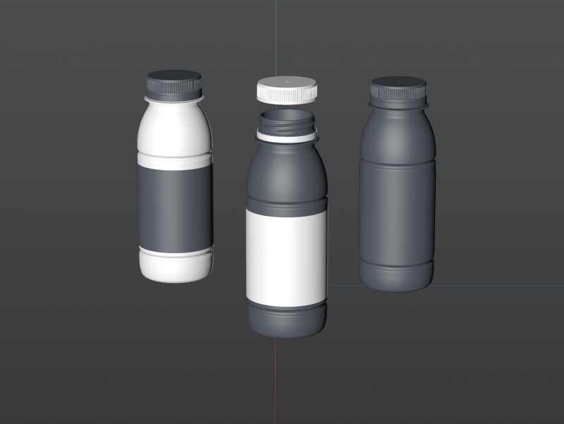 Smoothie/Juice plastic bottle 250ml 3d model pack