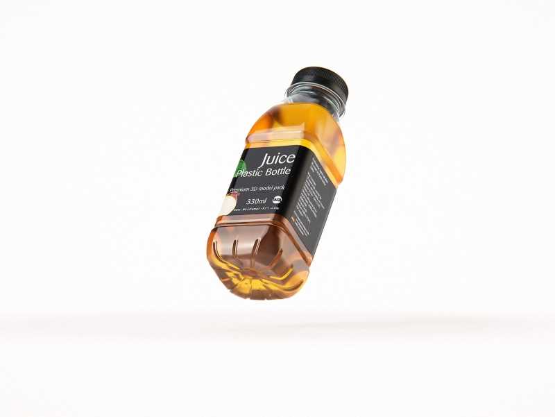 Juice Plastic Bottle 330ml Premium 3D model pack