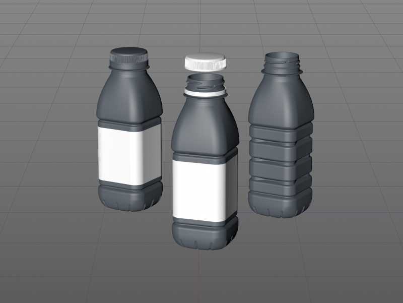 Juice Plastic Bottle 330ml Premium 3D model pack