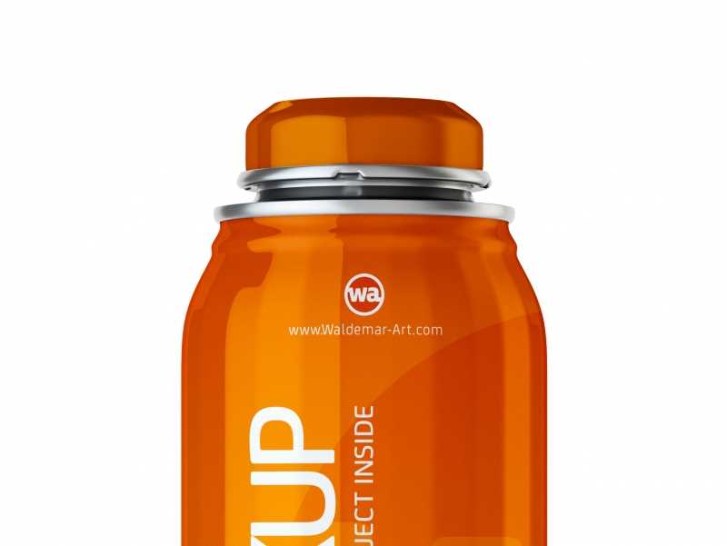 Packaging MockUp of Metal Bottle For Juices and other drinks