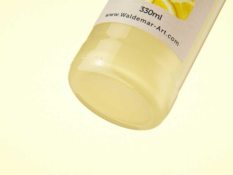 Packaging 3D model of Bio Lemonade Glass Bottle 330ml