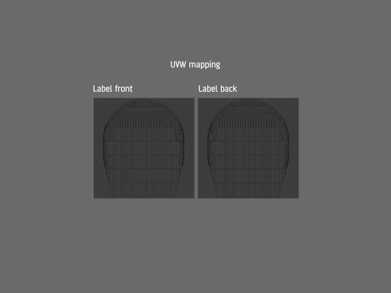 Maple Syrup Glass bottle 250ml 3D model pack (with a glass pattern)