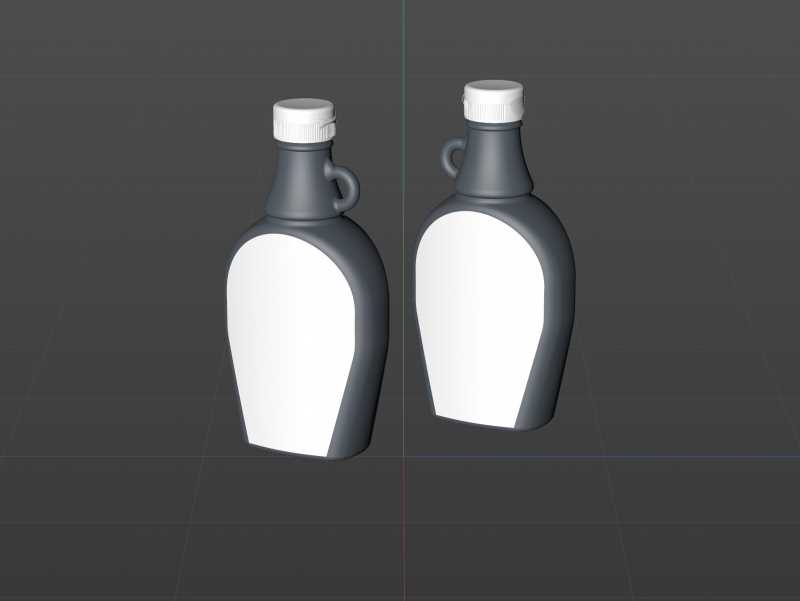 Maple Syrup Glass bottle 250ml 3D model pack (clear glass)