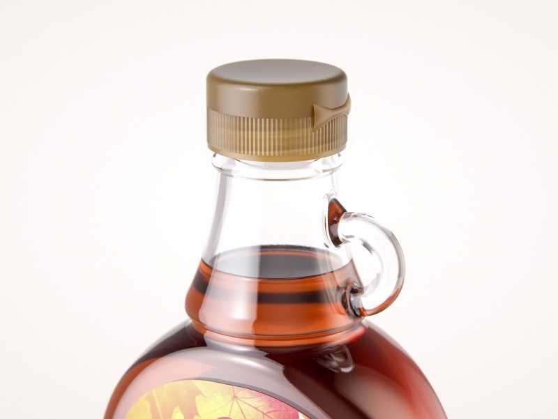 Maple Syrup Glass bottle 375ml 3D model pack (with a glass pattern)