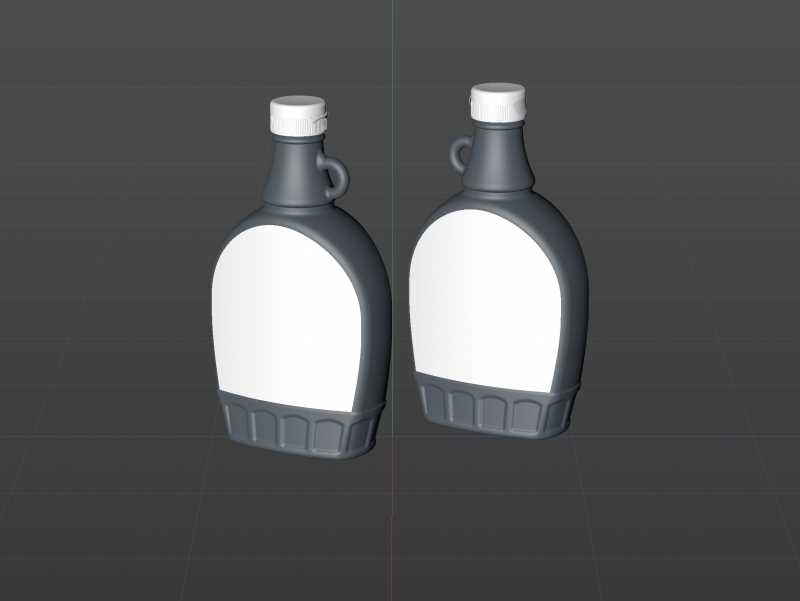 Maple Syrup Glass bottle 375ml 3D model pack (with a glass pattern)