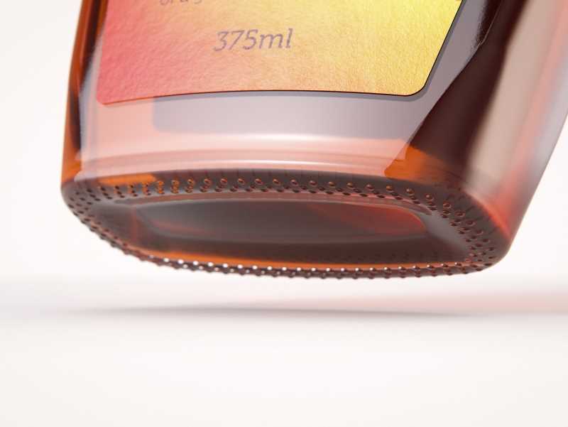 Maple Syrup Glass bottle 375ml 3D model pack (clear glass)