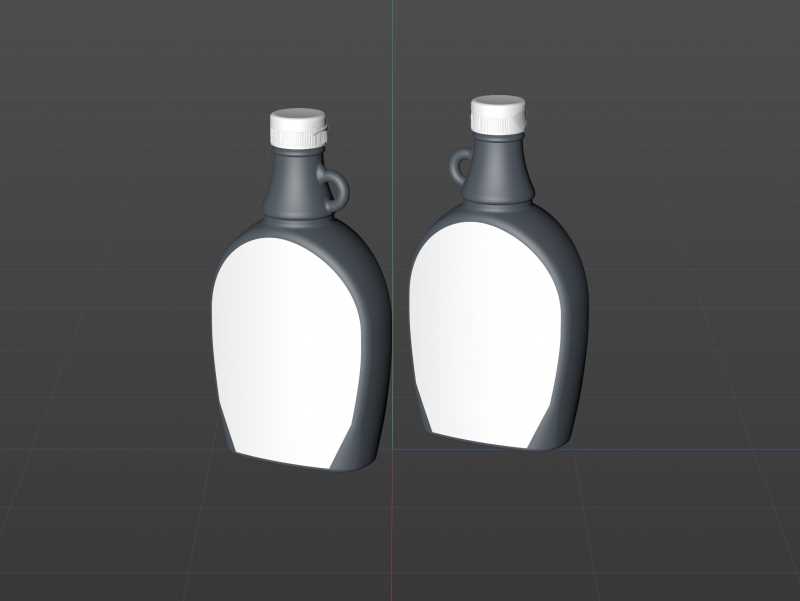 Maple Syrup Glass bottle 375ml 3D model pack (clear glass)