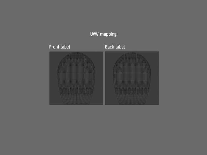 Maple Syrup Clear Glass bottle 500ml 3D model pack