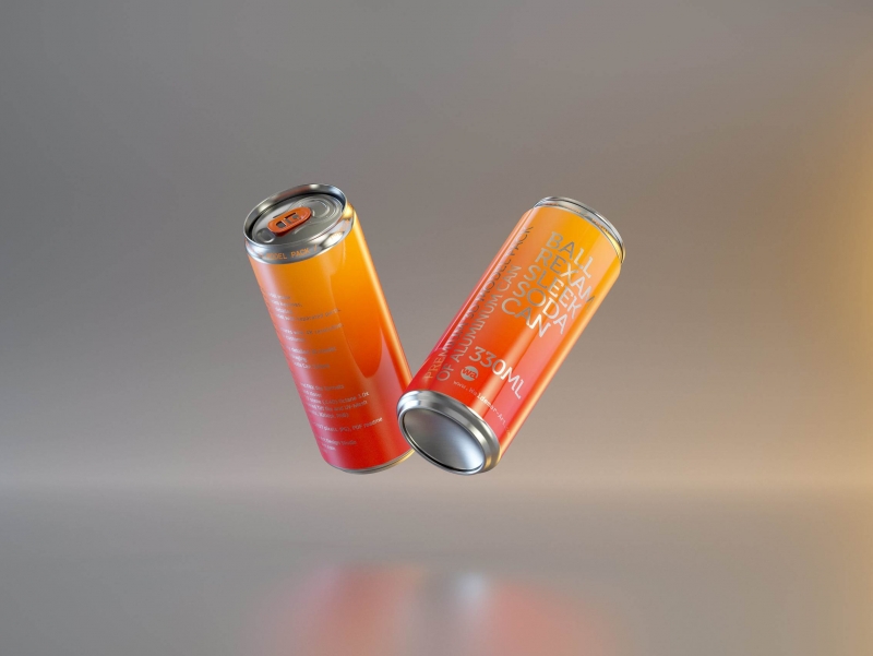Ball/Rexam Soda Metal Sleek Can 330ml Premium 3D model pack