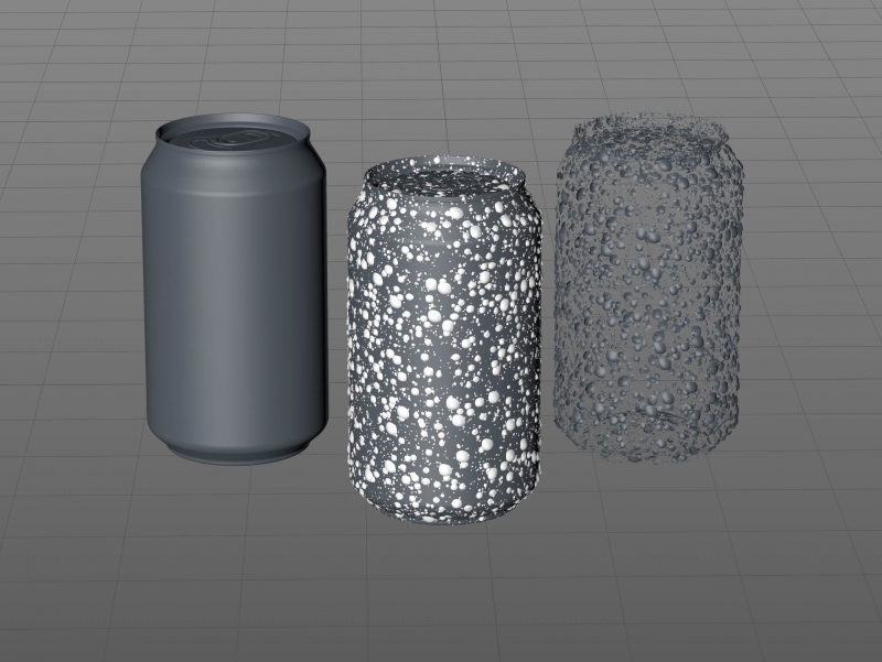 Metal Beer/Soda can 330ml with water droplets and condensation professional 3D model pack