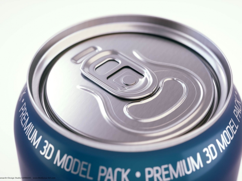 Ball/Rexam Metal Standard Beer/Soda Can 568ml 3D model
