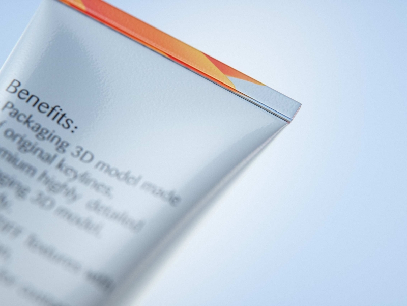 Metal Aluminum tube 200g packaging 3d model