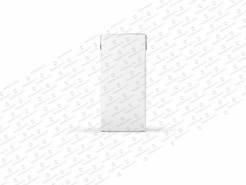 Tetra Pack Brick Mockup Aseptic 1000ml Slim with ReCap3 - Back view