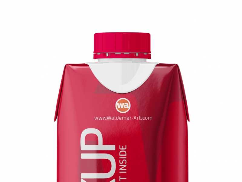 Tetra Pack Prisma 330ml with DreamCap Mock-up - Front view