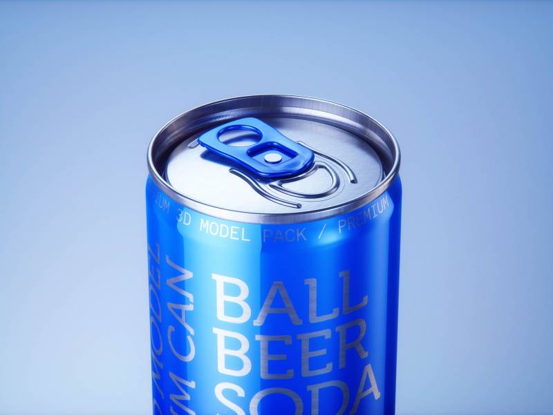 Multi-pack of 24x250ml Slim Beer/Soda Cans packed in cardboard and wrapped in shrink film premium packaging 3d model